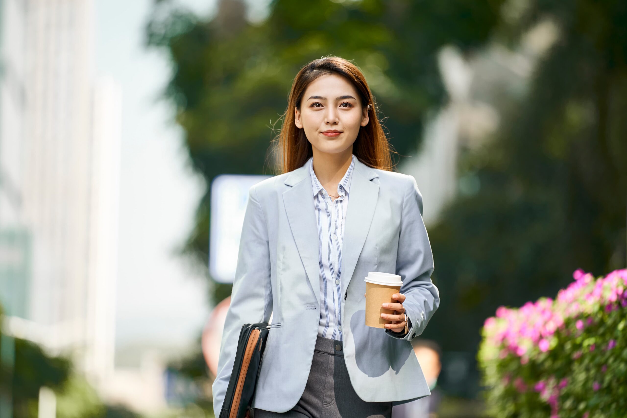 person confidently returning to work after rehab