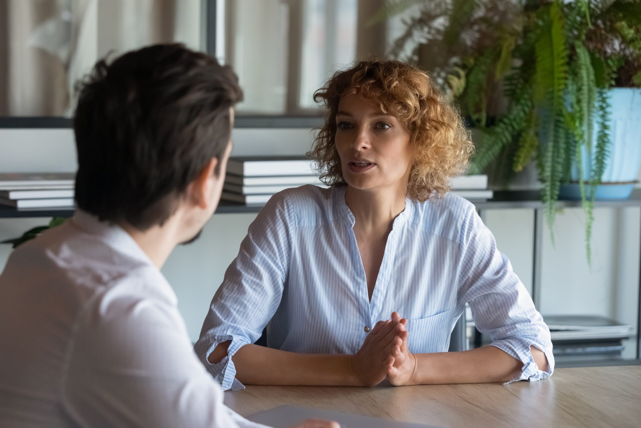 Recovery coach helping client plan post-detox transition at Inspire Recovery Center
