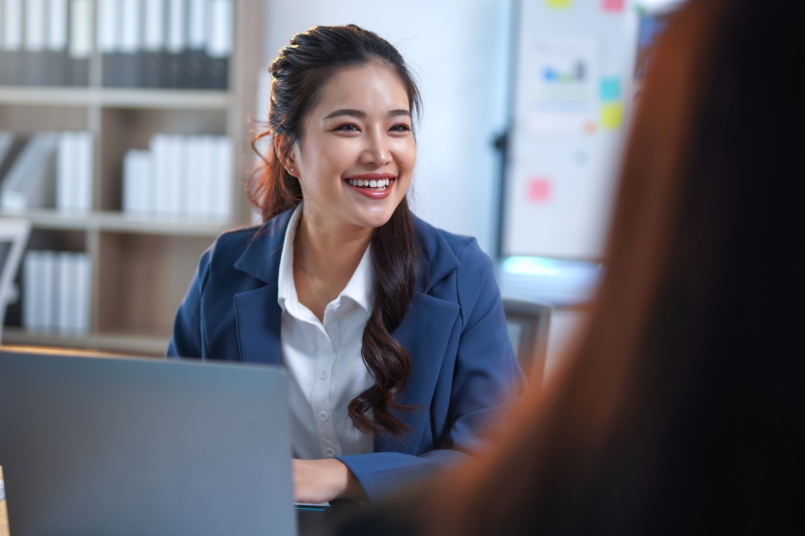 Employee having a confidential conversation with manager about rehab treatment